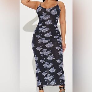 Fashion Nova Mesh Maxi Dress